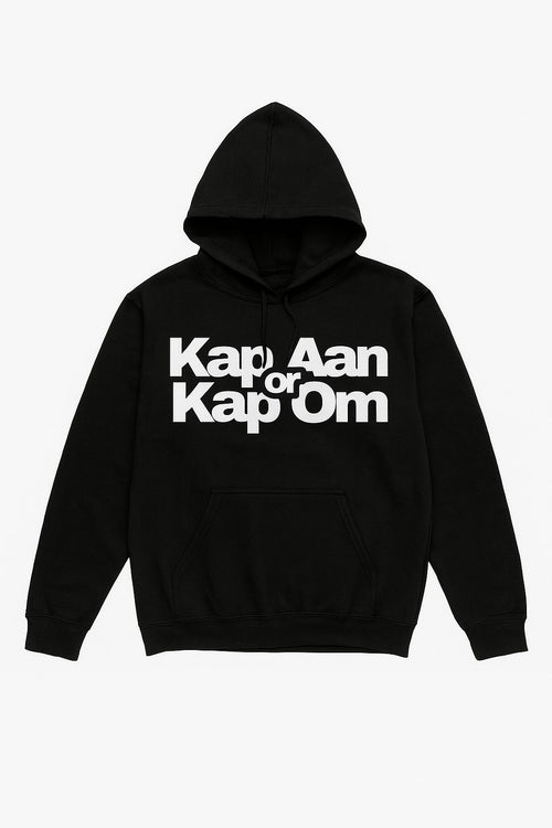 Black Kap Aan or Kap Om Hoodie